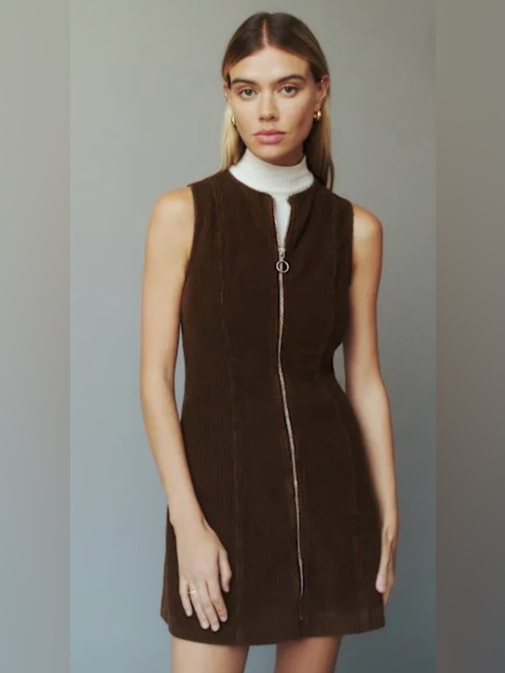 Reformation Suzie Corduroy Mini Dress. Size 4